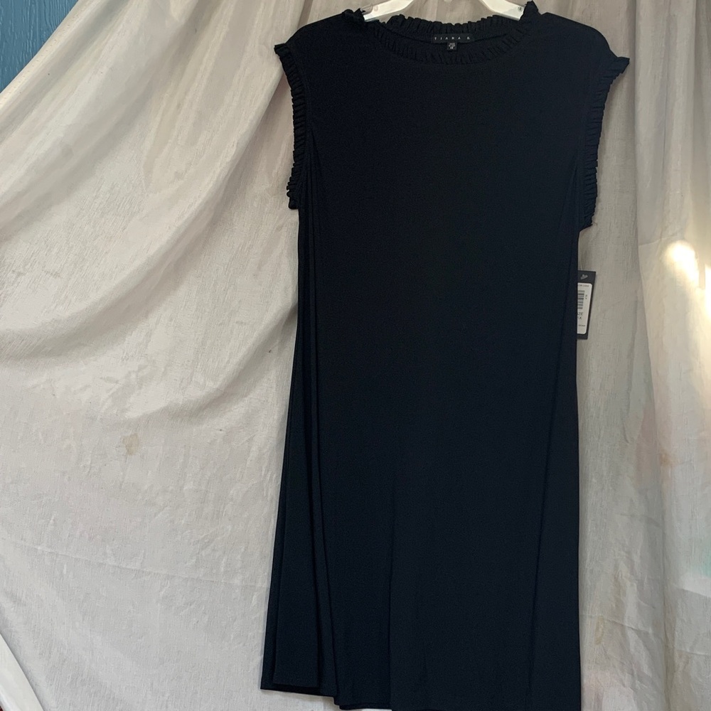 Tiana B. Black Sleeveless Midi Knit Dress